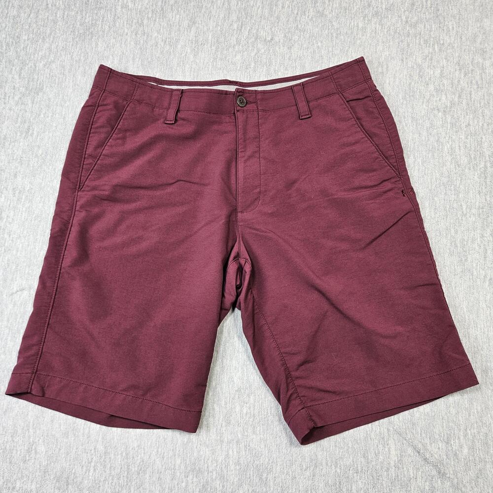 Under Armour Shorts Mens 36 Match Play Heat Gear Burgundy